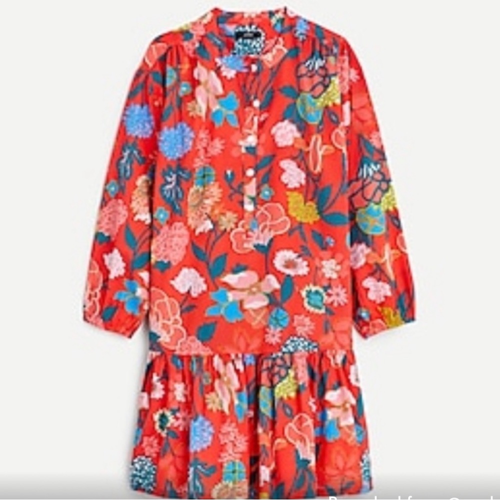 J. Crew Swingy Cover-up Dress in Painted Floral